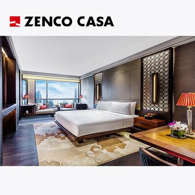 kualitas  Chinese Style Hotel Bedroom Furniture Set Customizable Size And Color pabrik