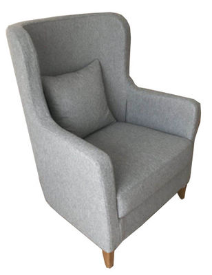 Furnitur Mewah Ringan ISO9001 Custom Made Grey Kursi Berlengan Bergaya