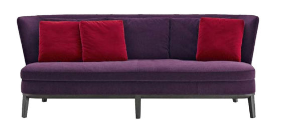 3 Seater Stain Proof Sectional Couch Sofa Ruang Tamu Red Velvet ISO9001