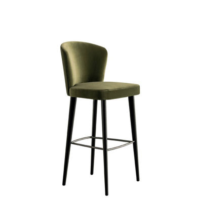 ISO14001 Fabric Covered Dining Chairs Bangku Tinggi Tahan Karat Untuk Pulau Dapur
