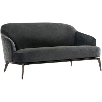 Suite Lounge Kain Hitam Anti Noda Tahan Gores Sofa Berlapis Hitam Ergonomis