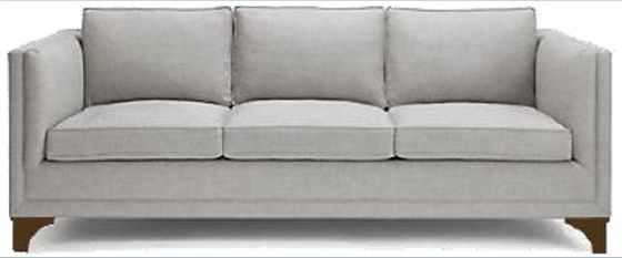 Furnitur Ruang Tamu Abu-abu Bergaya Tahan Lama 200 * 87 * 80cm Sofa Abu-abu Panjang ISO 14001