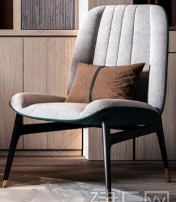 Fabric Single Upholstered Chair Hotel Bedroom Furniture Set Multifungsi ISO9001