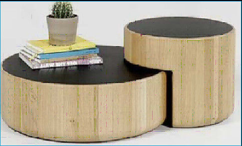Set Meja Kopi Kontemporer hitam ODM Hotel Bedroom Furniture Set Serbaguna