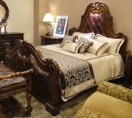 Furnitur Set Kamar Tidur Gaya Eropa Kontemporer Tidak Berbau ODM