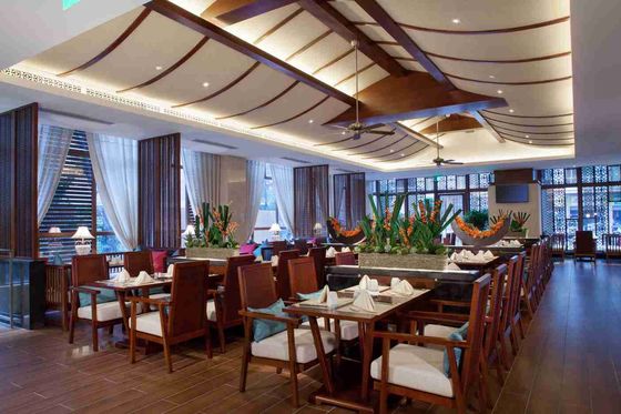 Gleville Southeast Asia Furniture Resort Set Ruang Makan Kayu Disesuaikan