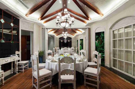 Gleville Southeast Asia Furniture Resort Set Ruang Makan Kayu Disesuaikan