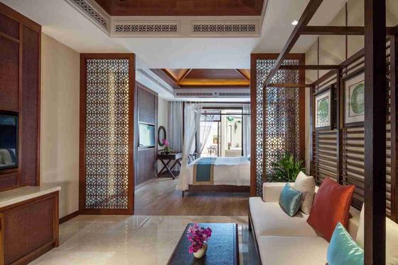 Gleville Southeast Asia Furniture Resort Set Ruang Makan Kayu Disesuaikan