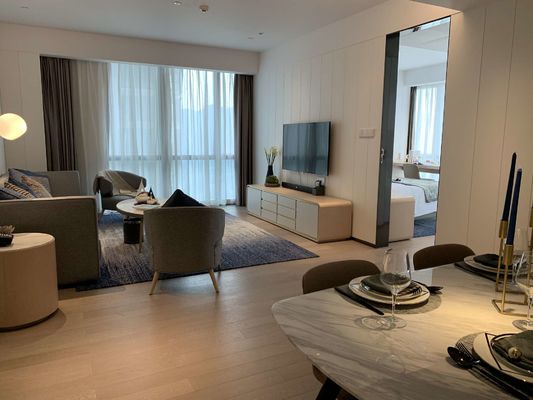 ASCOTT Solid Wood Furniture Set Set Ruang Tamu Untuk Apartemen ODM