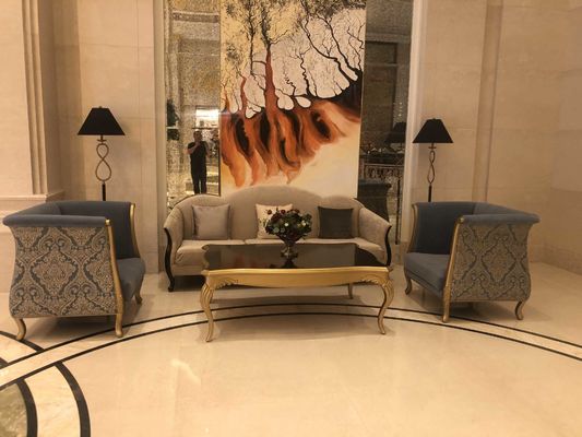 5 Star Hotel International Hotel Meja Makan Kustom Set Set Sofa Tahan Pakai Tahan Air Disesuaikan