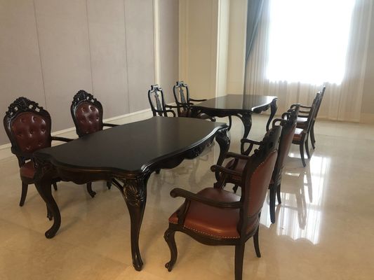 5 Star Hotel International Hotel Meja Makan Kustom Set Set Sofa Tahan Pakai Tahan Air Disesuaikan
