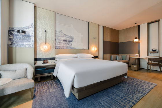 Ukuran Produk 86 X 64 X 48 Inci Furnitur Kamar Tidur Hotel Set 2 meja tidur