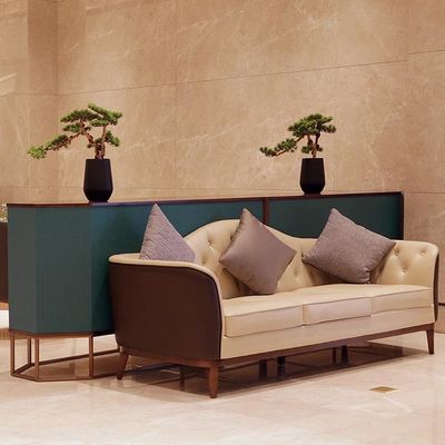 Sofa dan kursi lounge kain halus Set furnitur lobi hotel yang canggih