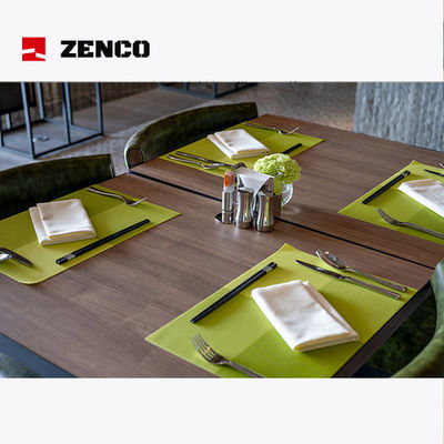 Set furnitur hotel restoran gaya modern terbuat dari kayu solid dan kulit kelas atas