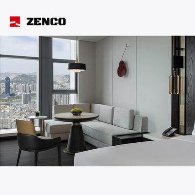 Furnitur kamar tidur hotel modern dan nyaman dengan kayu solid dan kulit