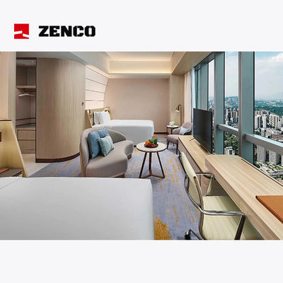 Set furnitur kamar tidur hotel minimalis kayu asli, ukuran 3000*600*1100mm