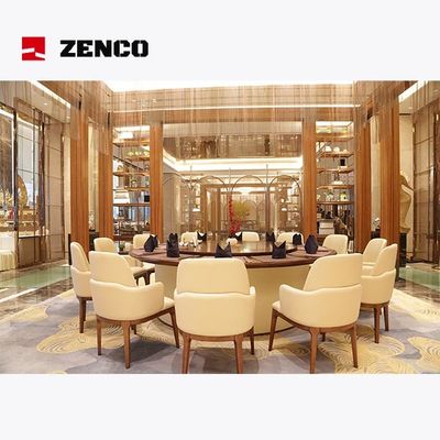 Set furnitur restoran hotel terbuat dari kayu abu padat dengan meja makan listrik