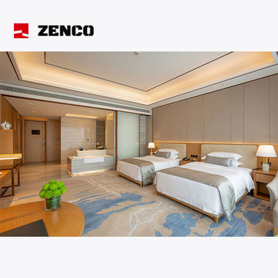 Set furnitur hotel berkamar tidur ganda gaya modern, ukuran 1500*2000mm