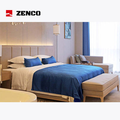 Set furnitur kamar tidur hotel bergaya modern, terbuat dari kain furnitur kelas atas