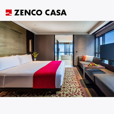 Set furnitur kamar tidur hotel gaya Cina ukuran dan warna yang dapat disesuaikan
