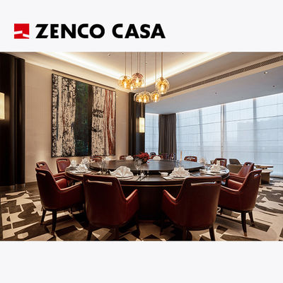 Furnitur hotel mewah ringan termasuk meja makan listrik dan kursi makan kulit
