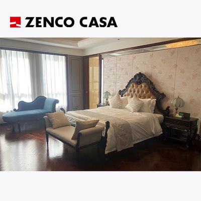 Set furnitur kamar tidur hotel Gaya klasik Eropa Ukuran tempat tidur 2000*2000*350mm