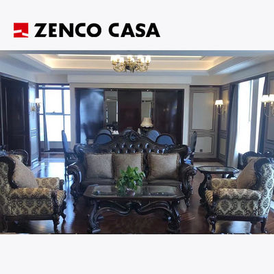 Hotel Suite Furniture Set Gaya Eropa Retro Sofa Dan Meja Kopi Set