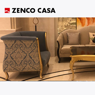 Hotel Lobby Furniture Set Gaya Eropa Sofa Dan Meja Kopi