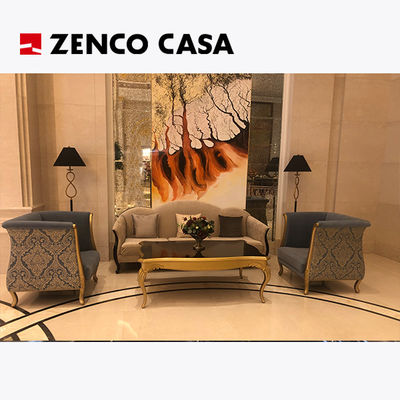 Hotel Lobby Furniture Set Gaya Eropa Sofa Dan Meja Kopi