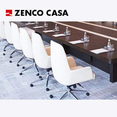 Hotel Meeting Room Furniture Set kursi putih dan meja konferensi besar