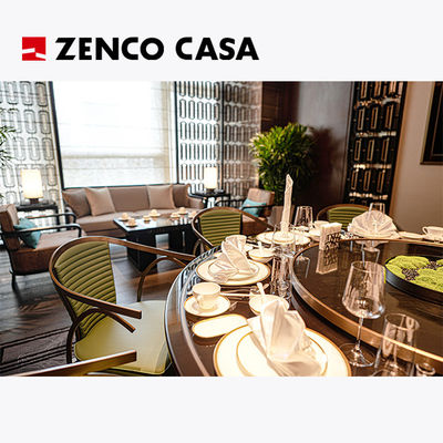 Furnitur restoran hotel termasuk meja makan bulat dengan meja putar dan kursi makan yang cocok