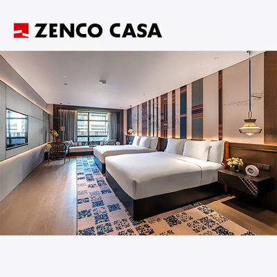 Karakteristik Etnis Set furnitur kamar tidur hotel termasuk tempat tidur ganda
