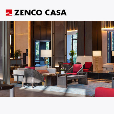 Furnitur lobi hotel gaya Cina termasuk sofa dan kursi lounge dll