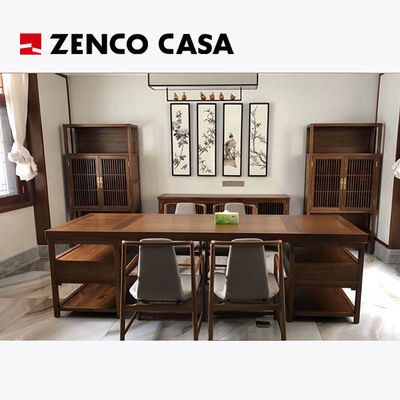 Furnitur Gaya Tradisional Cina Meja Kayu Padat Kursi Buku Rak Buku dan Rak Penyimpanan Set