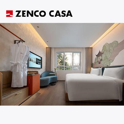 Furnitur Kamar Tidur Hotel Gaya Kontemporer Set Untuk Kamar Tidur Kembar Hotel