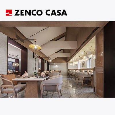 Furnitur ruang makan hotel modern termasuk meja makan persegi dan kursi makan