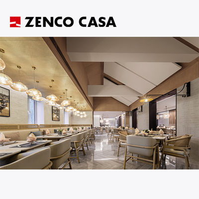 Furnitur ruang makan hotel modern termasuk meja makan persegi dan kursi makan