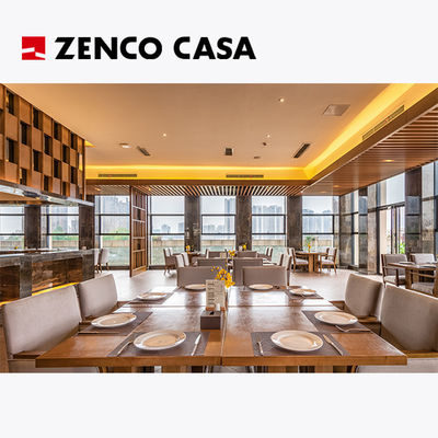 Furnitur restoran hotel termasuk meja makan kayu solid tunggal dan kursi makan
