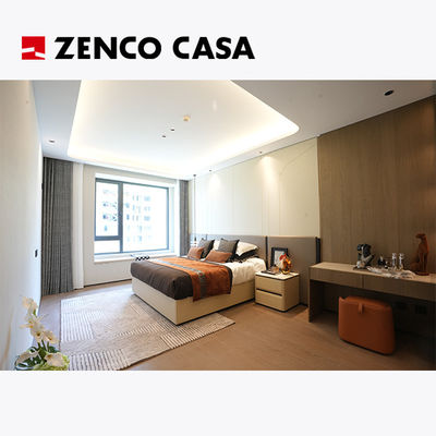 Set furnitur kamar tidur gaya apartemen mewah ringan termasuk tempat tidur ukuran raja yang nyaman