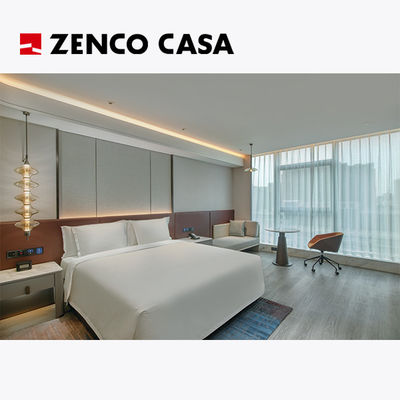 Furnitur Kamar Tidur Hotel Custom Set, Desain Gaya Modern, Produksi Kayu Padat